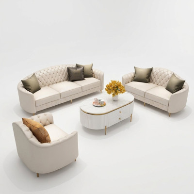 Sofagarnitur 3+2+1 Sitzer Set Design Sofas Polster Couchen Moderne Leder Couch