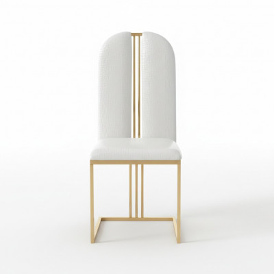 Edelstahl Stuhl Esszimmer Leder Stuhl Stühle Edelstahl Designer Gold