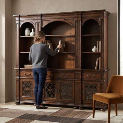 Wandregal Regal Bücherschrank Bücherregal Wohnzimmer Wand Dekorative Regal