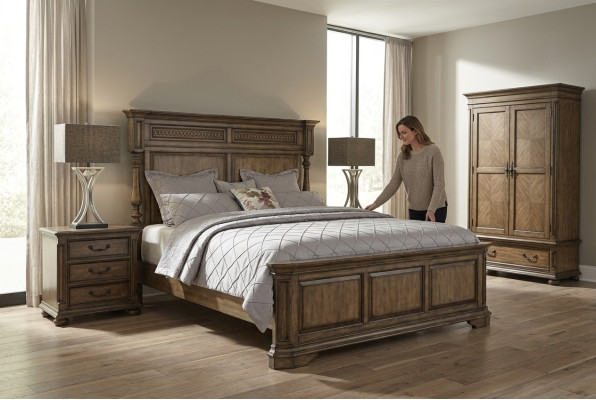 Landhaus Designer Möbel Bett Doppel Schlafzimmer 180x200cm Betten Gründerzeit
