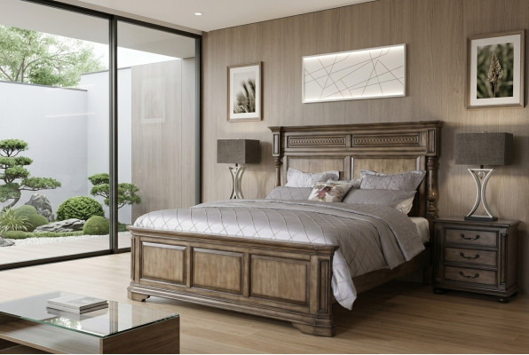Landhaus Designer Möbel Bett Doppel Schlafzimmer 180x200cm Betten Gründerzeit