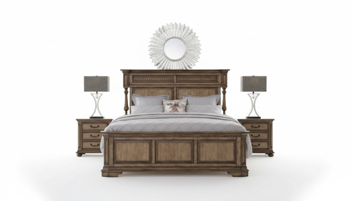 Landhaus Designer Möbel Bett Doppel Schlafzimmer 180x200cm Betten Gründerzeit