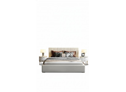 Designer Bett Schlafzimmer Doppelbett Betten Leder Hotel Luxus Polster 180/200cm