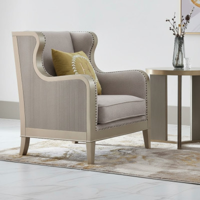 Textil Sessel 1 Sitzer Sofa Polster Sofas Design Luxus Klassische Modern Lehn