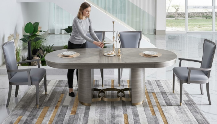 Klassisch Designer Ess Tisch + 4 Stühle Set Garnitur Zimmer Gruppe 5 tlg.