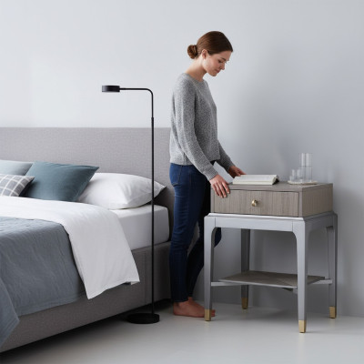 Design Nacht Tisch Konsole Beistell Luxus Schlaf Zimmer Metall Konsolen