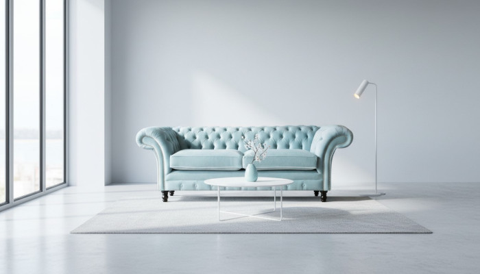 Chesterfield Couch Polster Leder Sofa 3 Sitzer Klassische Couchen