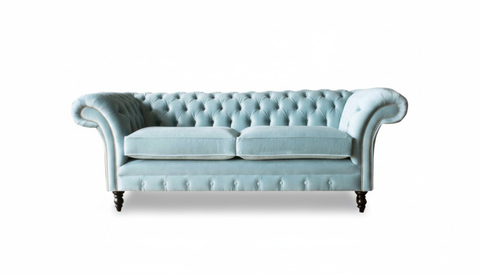 Chesterfield Couch Polster Leder Sofa 3 Sitzer Klassische Couchen