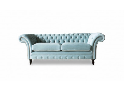 Chesterfield Couch Polster Leder Sofa 3 Sitzer Klassische Couchen