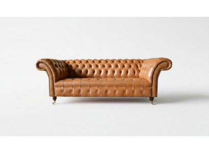 Chesterfield Design Luxus Polster Sofa Couch Sitz Textil Garnitur Leder