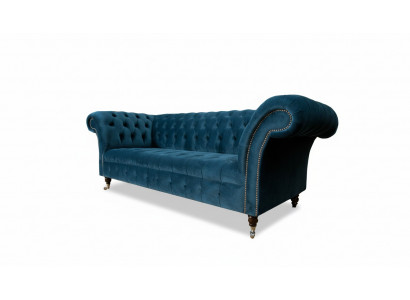 Chesterfield Sofa Sitzer Couch Modern Polster Sitz Garnitur Textil