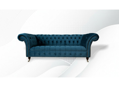 xxl big Sofa 3 Sitzer Couch Chesterfield Polster Sitz Garnitur Stoff Textil