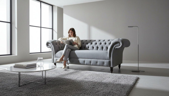 xxl big Sofa 3 Sitzer Couch Chesterfield Polster Garnitur Sitz Stoff Textil