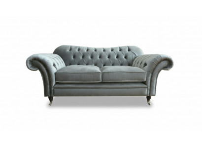 Chesterfield Textil Sofa 2 Sitzer Luxus Sofa Polster Sofas Design Stoffsofas Neu