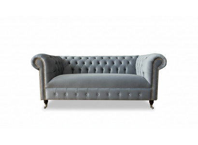 Chesterfield Sofa Couch Polster Stoff Leder Textil Couchen Deko Garnitur