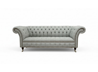 Chesterfield 3 Sitzer Designer Sofa Sofas Polster Couchen Stoff Textil