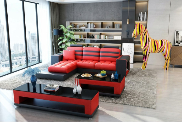Ecksofa Polster Garnitur Wohnlandschaft L Form Designer Sofa Couch Ecksofa Luxus