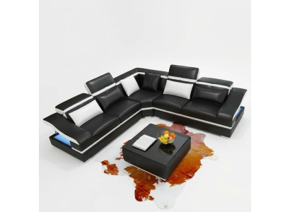 Luxus Design Ecke Ecksofa L-form Modern Sofas Ledersofa Couch Wohnlandschaft Sofa Sitz