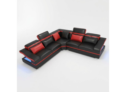 Ecksofa LForm Couchtisch Ecke Leder Garnitur Tisch Wohnlandschaft 2tlg