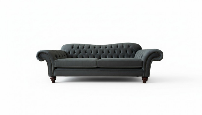XXL Chesterfield Sofa 4 Sitzer Couch Polster Sitz Garnitur Leder Textil