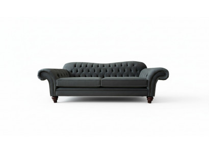 XXL Chesterfield Sofa 4 Sitzer Couch Polster Sitz Garnitur Leder Textil