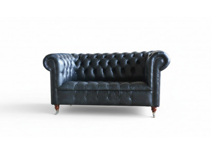 Chesterfield Polster Couch Leder Couchen Sofa Garnitur Zweisitzer Sofas Samt Neu