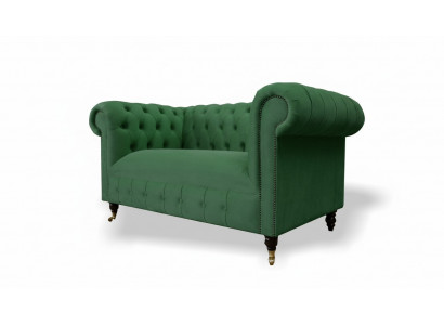 Chesterfield 2 Sitzer Designer Sofa Couch Polster Sofas Couchen Stoff Textil