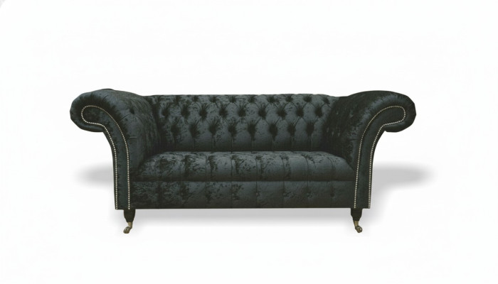 Chesterfield Samt Club Couch Polster 2 Sitzer design Textil Sofas Couchen