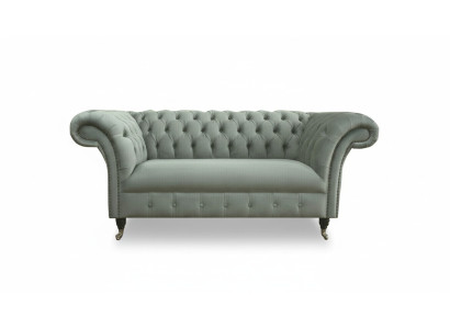 Chesterfield Sofa Couch Polster Sofas Klassischer 2Sitzer Leder Stoff Textil Neu