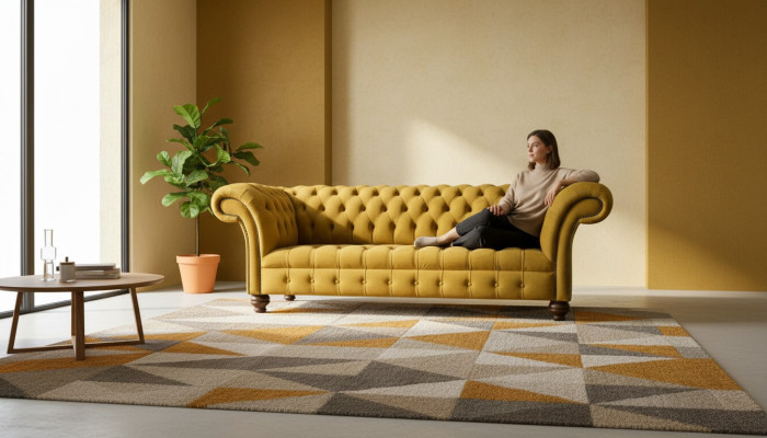 xxl Sofa Couch Chesterfield 225cm Polster Sofas 3 Sitzer Leder Textil Stoff Neu