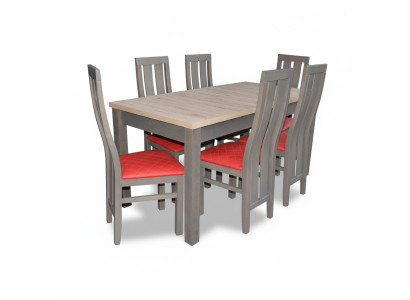 Komplett Set Esstisch 6x Stühle Esszimmer Set Ess Gruppe Tisch Tische 7tlg Neu