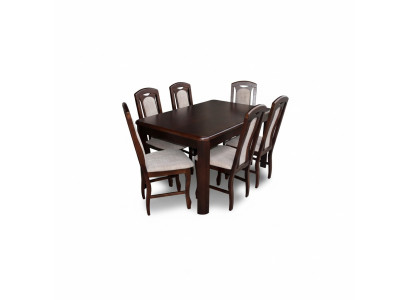 Klassische Esszimmer Möbel Essgarnitur Tisch Holz Komplett Set 7tlg. Essgruppe