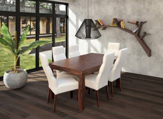 Klassischer Esstisch Tisch Holz Garnitur Esszimmer 6x Stuhl Set Stühle 7 tlg.Set