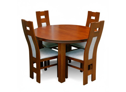 Komplett Set Esstisch Esszimmer 4x Stühle Set Ess Gruppe Holz Tisch Tische 5tlg