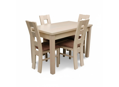 Essgarnituren Designer Esszimmer Set Garnitur Stuhl Tisch 4 Stühle Gruppe 5tlg.