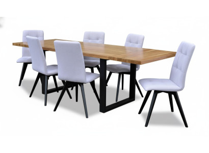 Komplett Set Esstisch + 6 Stühle Set Esszimmer HolzTische Ess Gruppe Tisch 7tlg