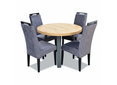 Esstisch 4 x Stühle Esszimmer Set Essgruppe Moderne Stuhle Tisch Tische 5tlg.