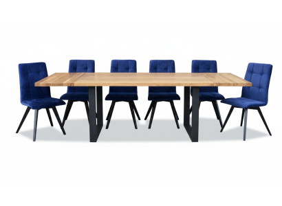 Garnitur Komplett Set Esstisch 6 Stühle Esszimmer Gruppe Holz Tisch Tische 7tlg