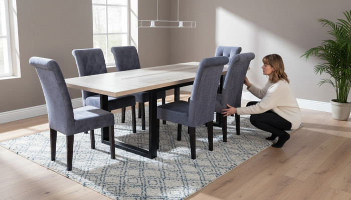 Klassische Set Esstisch + 6x Stühle Lehn Stuhl Garnitur Tische Esszimmer Gruppe