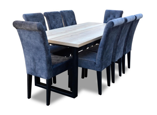 Luxus Esszimmer Design Garnitur 7tlg. Set Tisch + 6 Stuhl Modern Komplett Neu