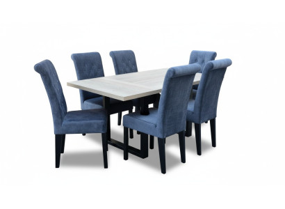 Luxus Esszimmer Design Garnitur 7tlg. Set Tisch + 6 Stuhl Modern Komplett Neu