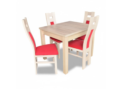 Design Esszimmer Set Garnitur 5tlg Holz Möbel Kommode 4x Stuhl Tisch Gruppen Neu