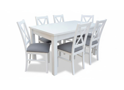 Esstisch 6 Stühle Stuhl Esszimmer Garnitur Lehnstühle Tische Tisch S18-L 7tlg.