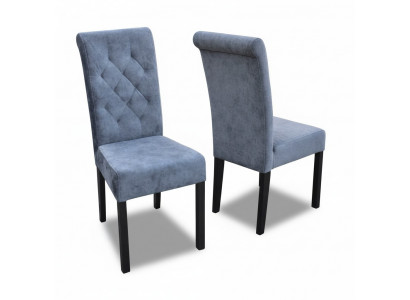 Sessel Stuhl Esszimmer Fernseh Lounge Textil Sitz Modern Polsterstuhl Echtholz