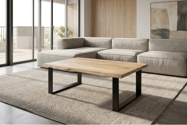 Designer Couchtisch Glastisch Sofa Bestell Tisch Tische Braun Holz Loft Möbel