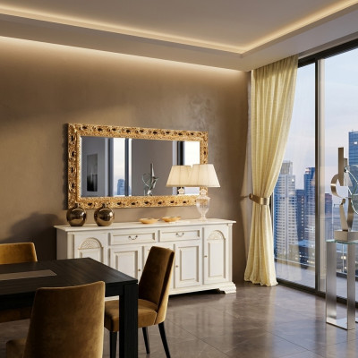 Wandspiegel Rahmen Gold Glas Wohnzimmer 96x186 Spiegel Wohnzimmer Möbel Hänge