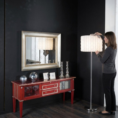 Klassischer Wandspiegel Holzrahmen Spiegel Luxus Möbel Silber Hänge Glas Rahmen Wand