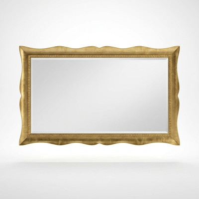 Spiegel wand glas xxl gold groß 181x91 rahmen holz Hängespiegel Barock Rokoko