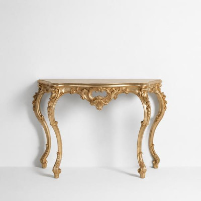Barock Konsolentisch Anrichte Wandtisch Dielen Tisch Klassischer Holz Silber neu