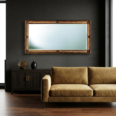 Großer Wand Spiegel xxl royal Barock Stil Design Möbel Rokoko Holz Rahmen 181x91